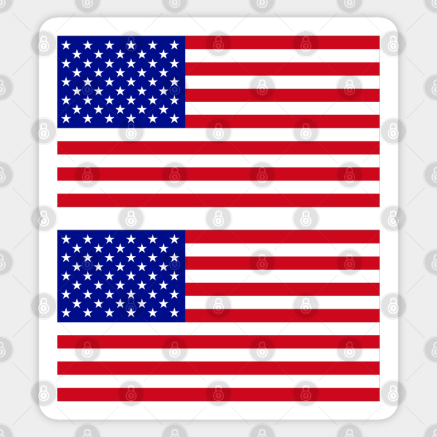 USA Flag x2 Sticker by Islanr